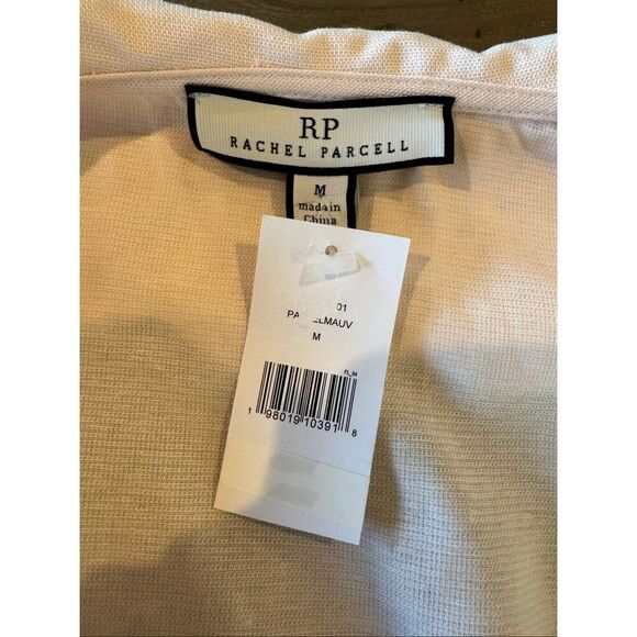 Rachel Parcell NWT Pale Pink Scalloped Collar Mini Shirtdress M Valentine’s Day - Picture 8 of 9